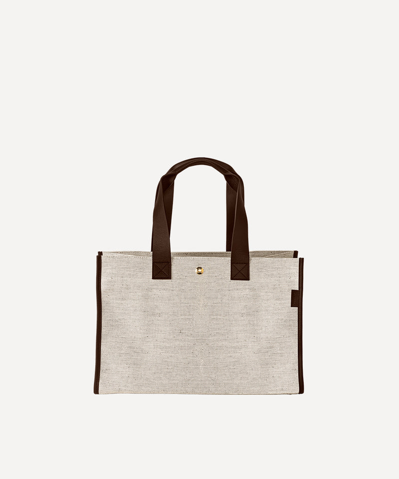 THE TOTE BAG BROWN QUADRILLE