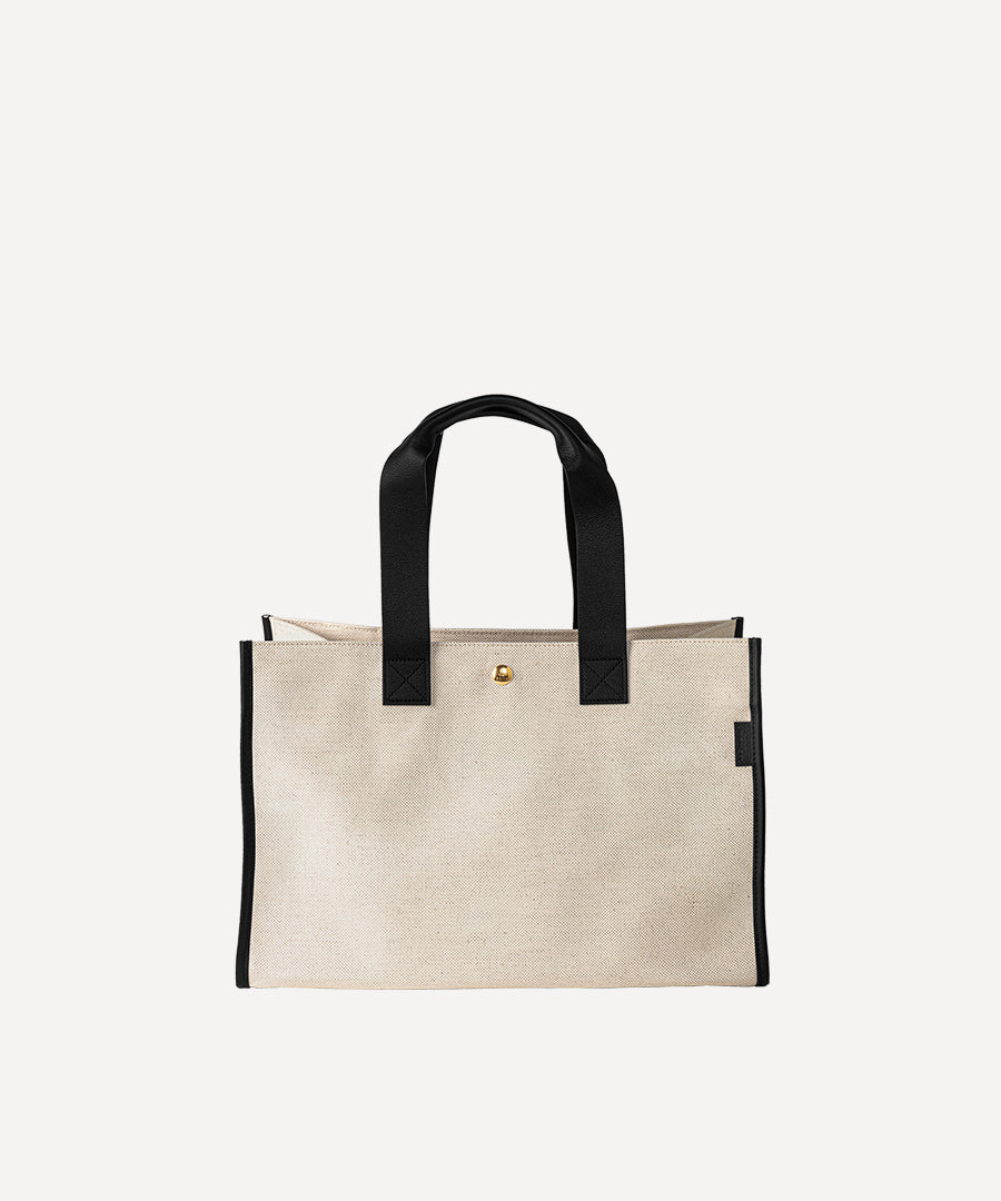 LE CABAS QUADRILLE  NATURELLE