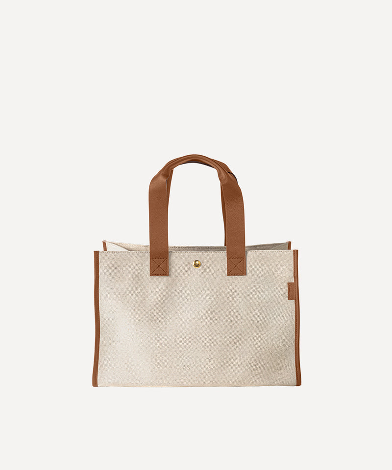 THE TOTE BAG NATURAL QUADRILLE