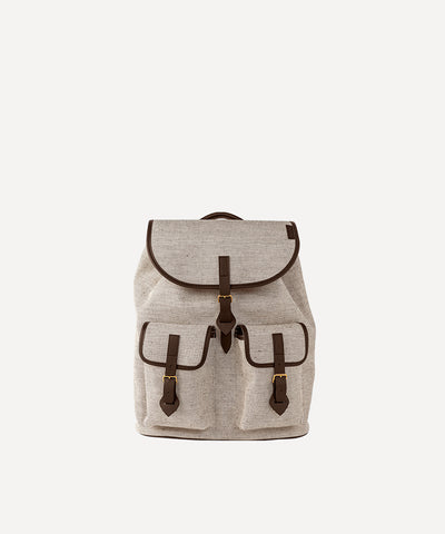LE PETIT SAC DE RANDONNÉE QUADRILLE MARRON