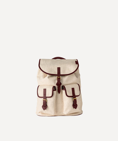 THE SMALL HIKING BAG NATURAL QUADRILLE
