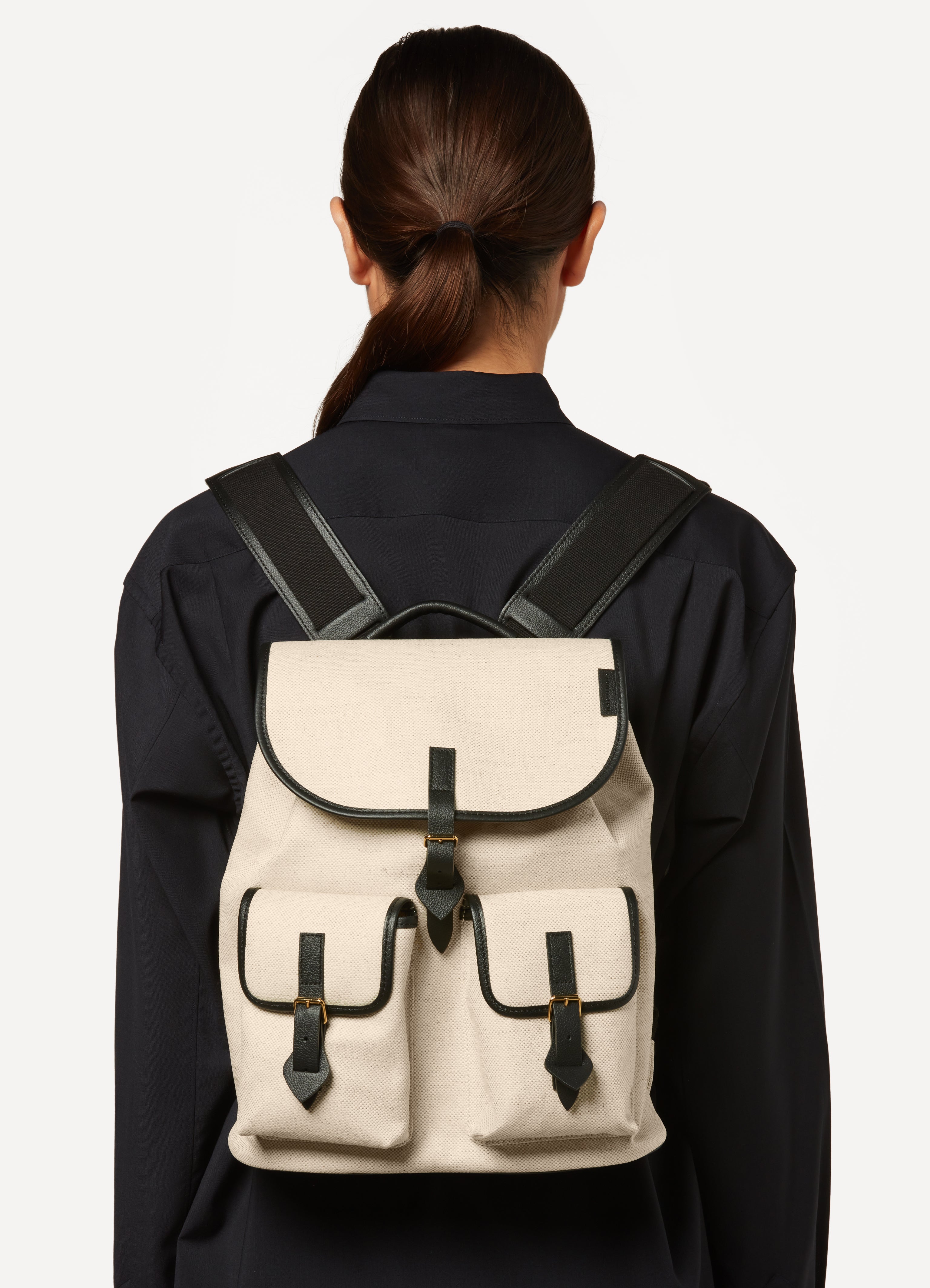 THE SMALL HIKING BAG NATURAL QUADRILLE – L/UNIFORM