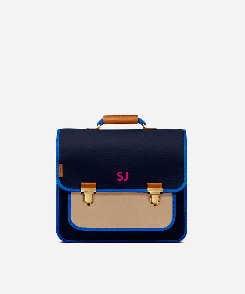 LARGE SCHOOLBAG NAVY & DUNE