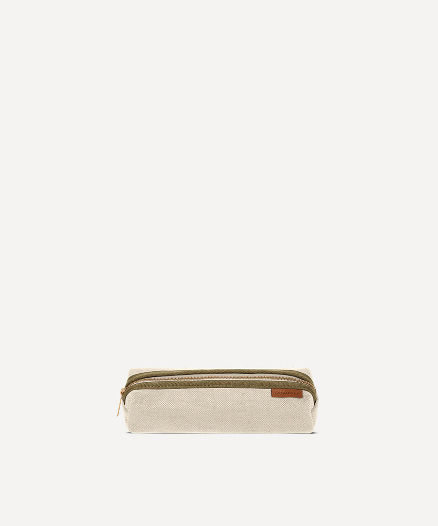 PENCIL CASE NATURAL QUADRILLE