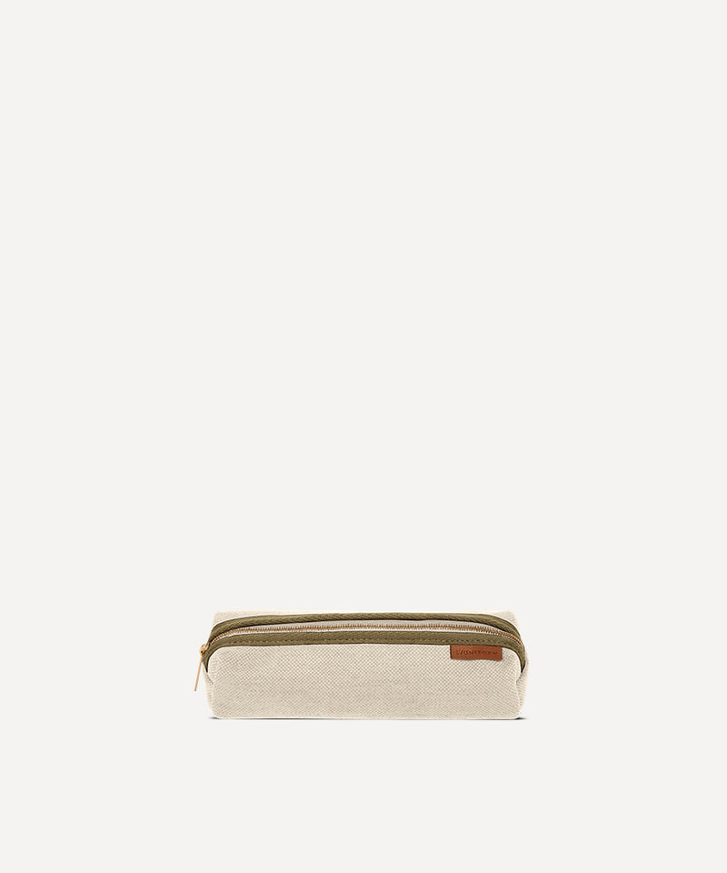 PENCIL CASE NATURAL QUADRILLE