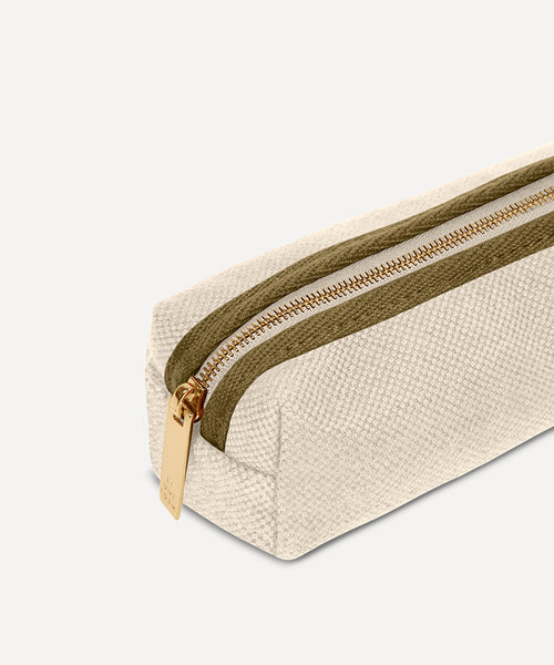 PENCIL CASE NATURAL QUADRILLE