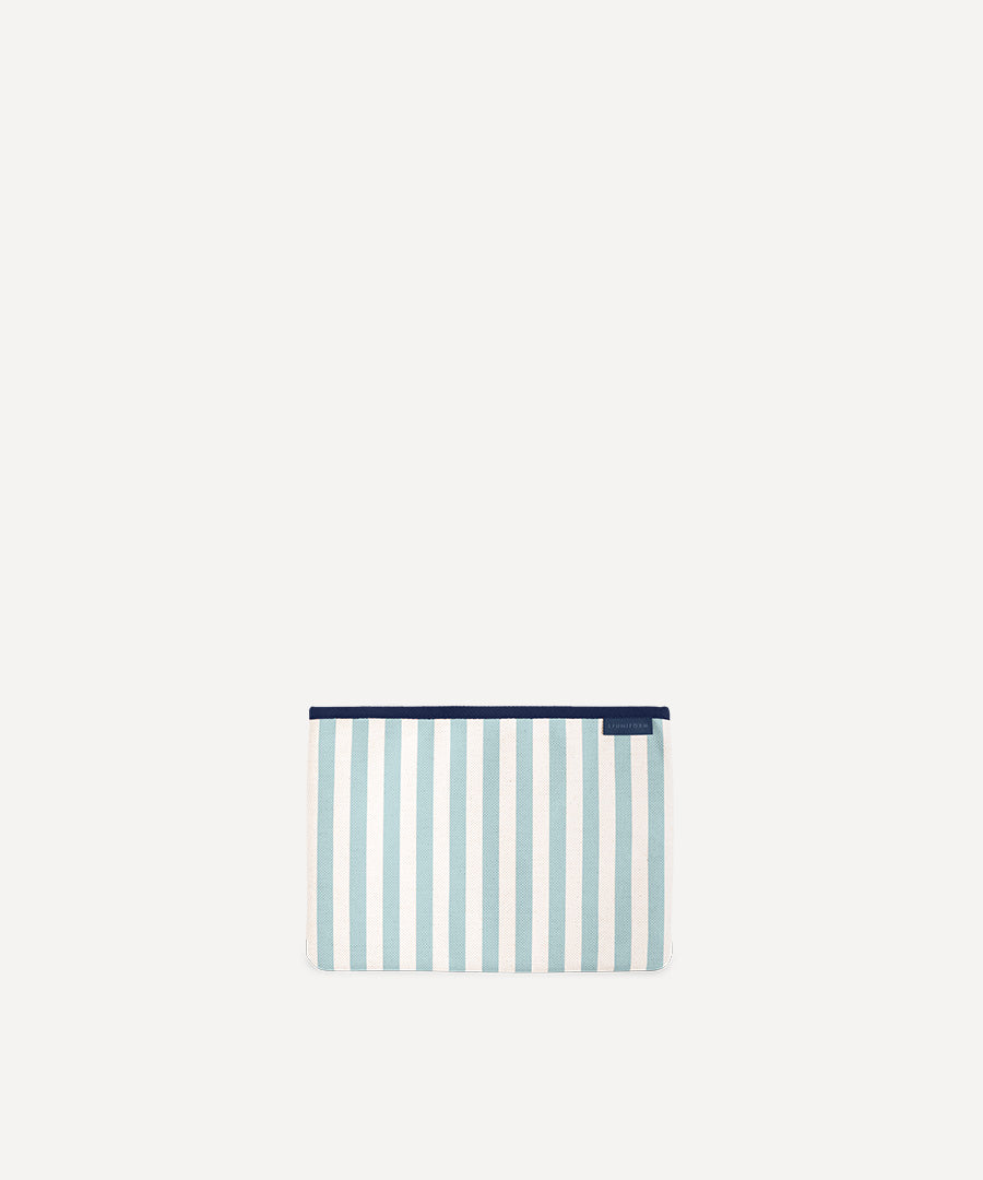 LA MOYENNE POCHETTE QUADRILLE RAYÉE BLEU