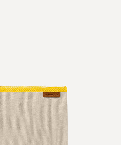 LA PETITE POCHETTE QUADRILLE NATURELLE