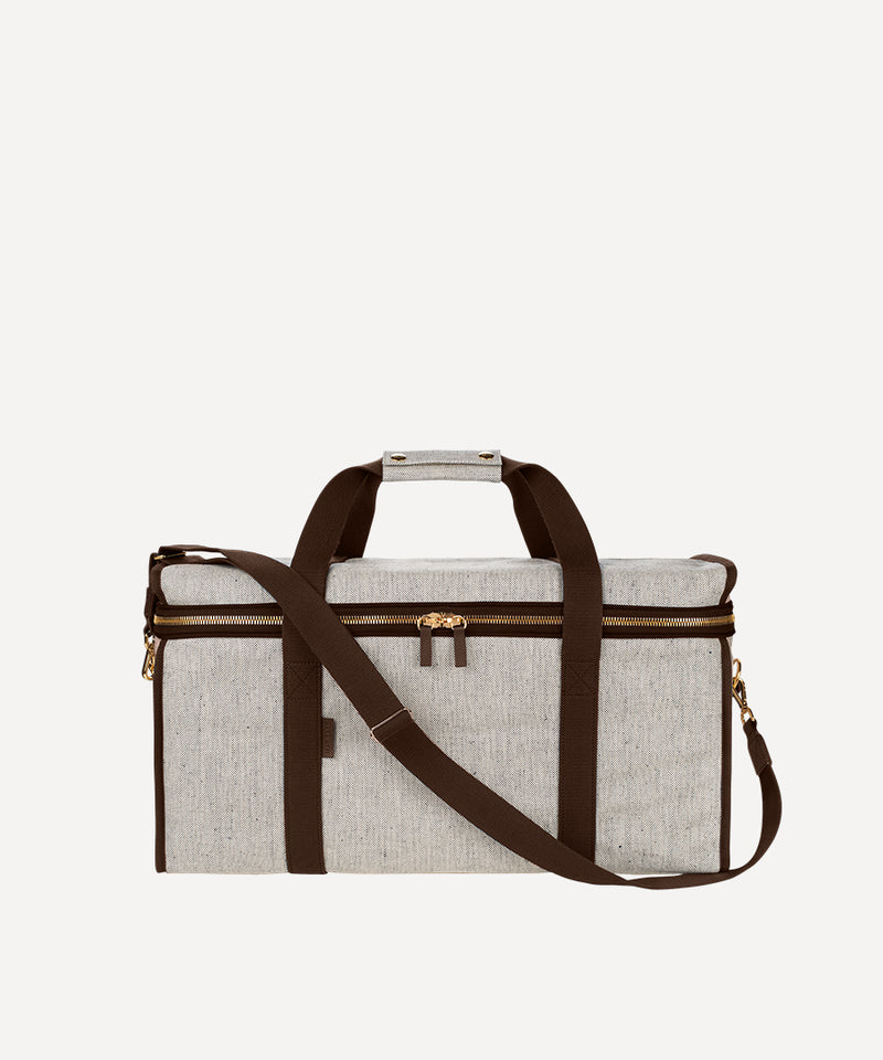 LE SAC 48H QUADRILLE MARRON