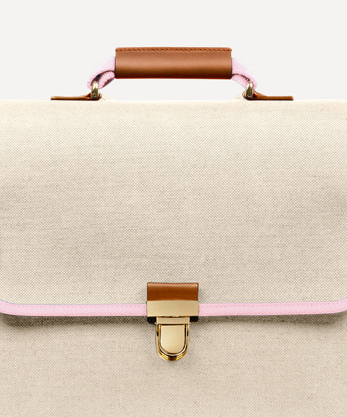 THE SMALL ADULT SCHOOLBAG NATURAL QUADRILLE