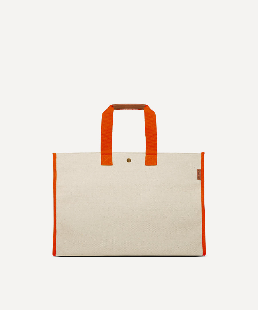 LE SAC PLIABLE COTON QUADRILLE NATURELLE