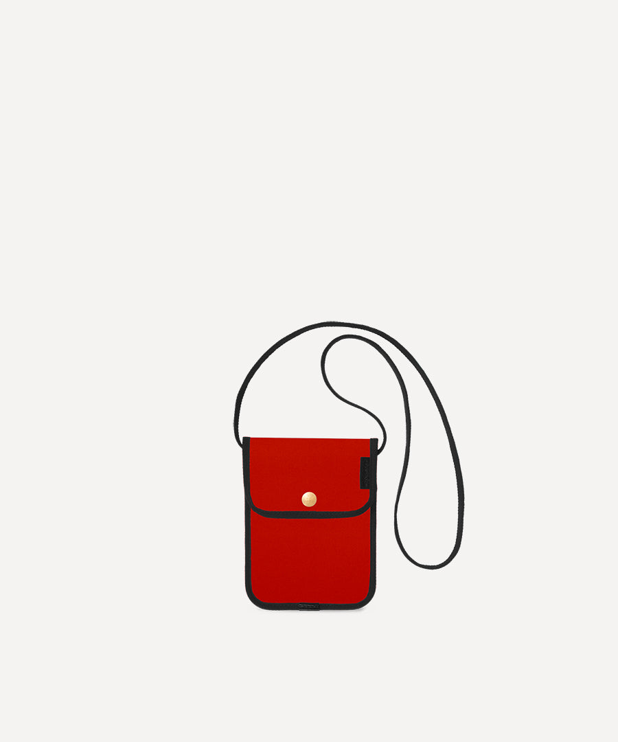 LA POCHETTE TOUR DE COU ROUGE