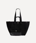 Le Sac à Gâteau L/UNIFORM en toile noire vue de face avec pochette