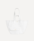 Le Sac à Gâteau L/UNIFORM en toile blanche vue de face avec pochette
