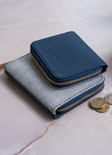 COINS WALLET CANVAS AND LEATHER